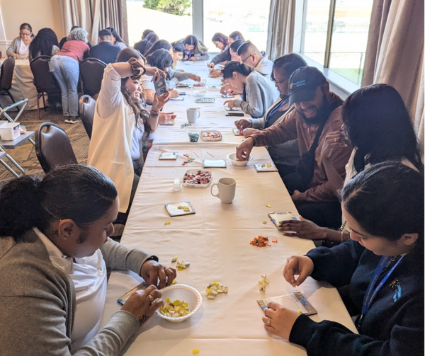 Connections For Children Team working on mosaics